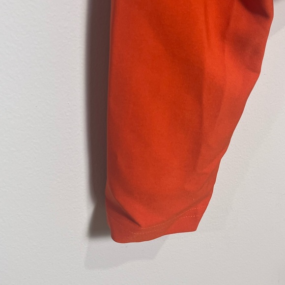 Story on. Sotela Orange Cropped Blazer with Notched Lapels - Picture 5 of 9